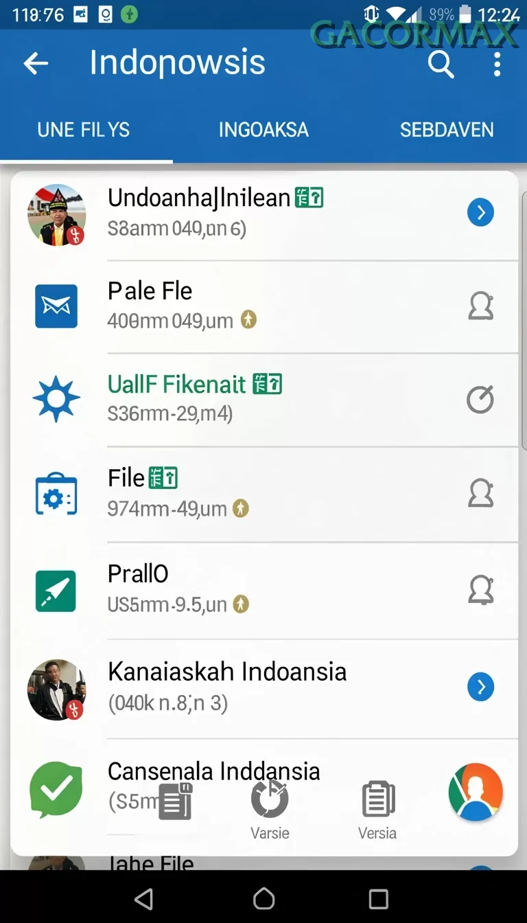 Cuplikan layar RAJACLUB — aktivitas