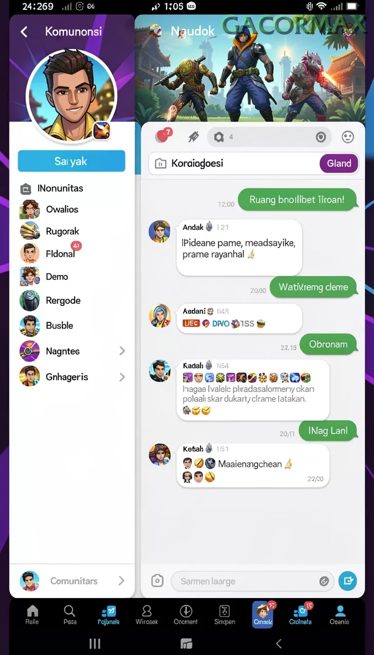 Cuplikan layar SR996 — aktivitas